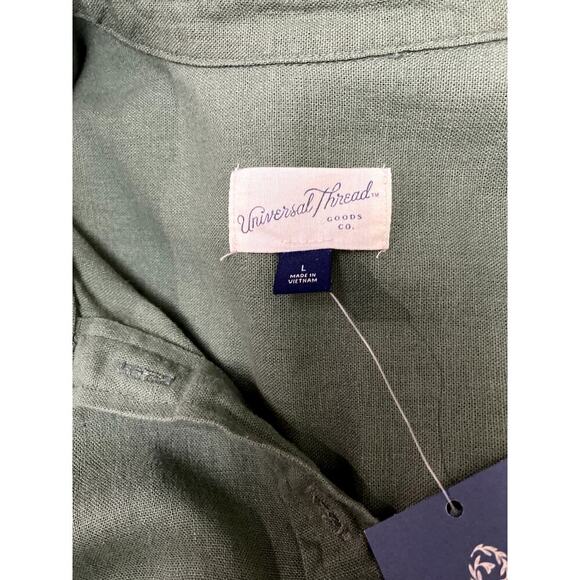 Universal Thread Olive Green Dolman Sleeve Belted Dress -  Sz. Large (NWT) - Picture 5 of 7